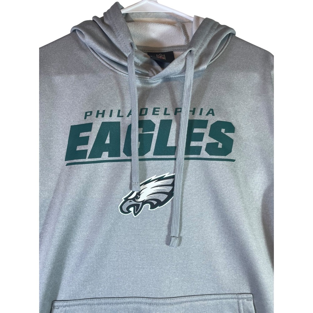 Philadelphia Eagles Hoodie Mens M Gray Team Apparel Football NFL Fleece Lined - Picture 4 of 12